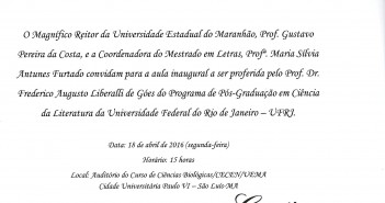 Convite para aula inaugural Convite0004