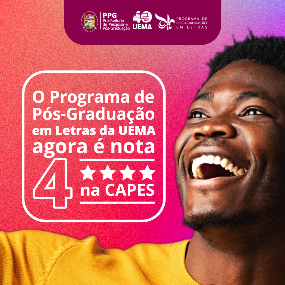 Programa de Pós-graduação em Letras (Curso de mestrado) sobe para conceito 4
